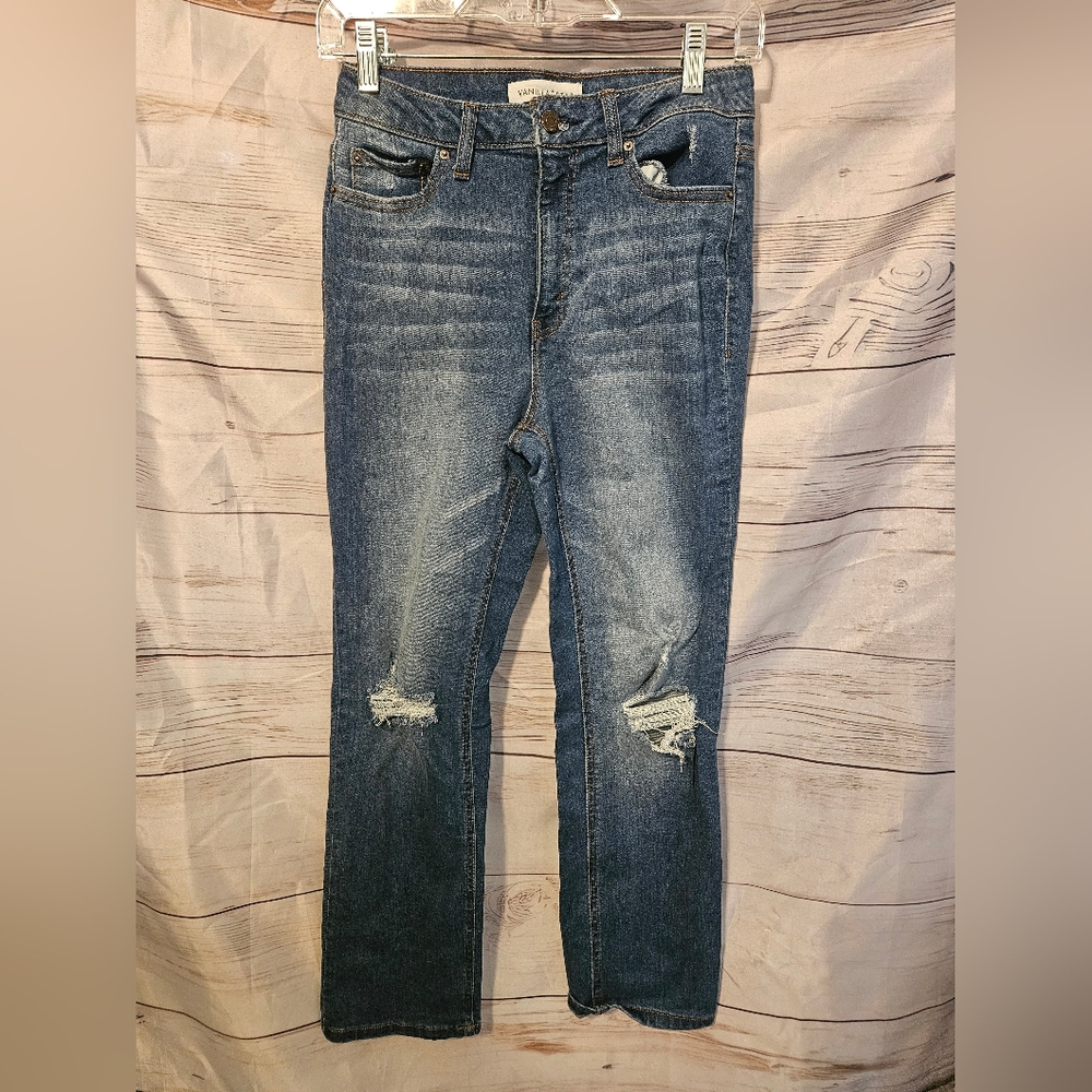 Vanilla Star Classic Blue Distressed Jeans Size 7